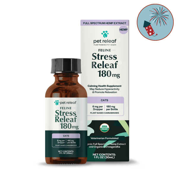 USDA Organic Feline Stress Releaf 180mg Calming Hemp Oil For Cats